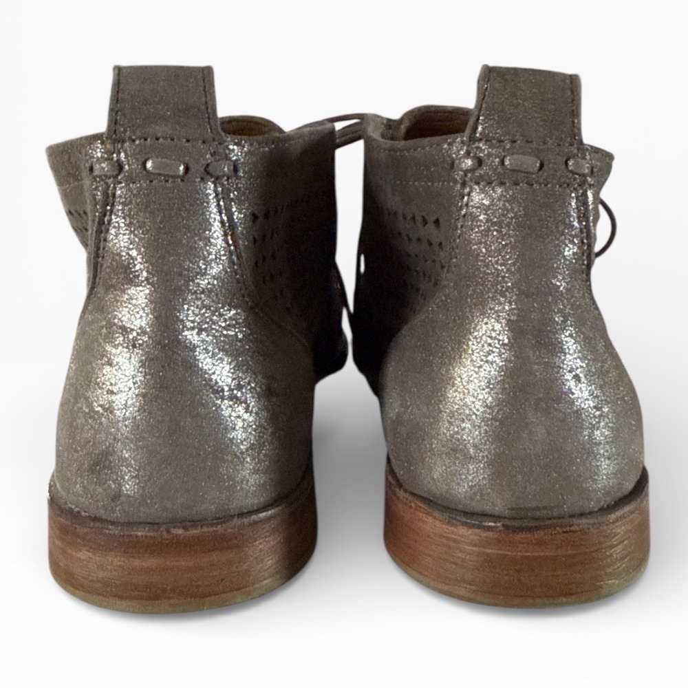 Trask Metallic Leather Ankle Boots Womens Size 10 - Picture 3 of 7